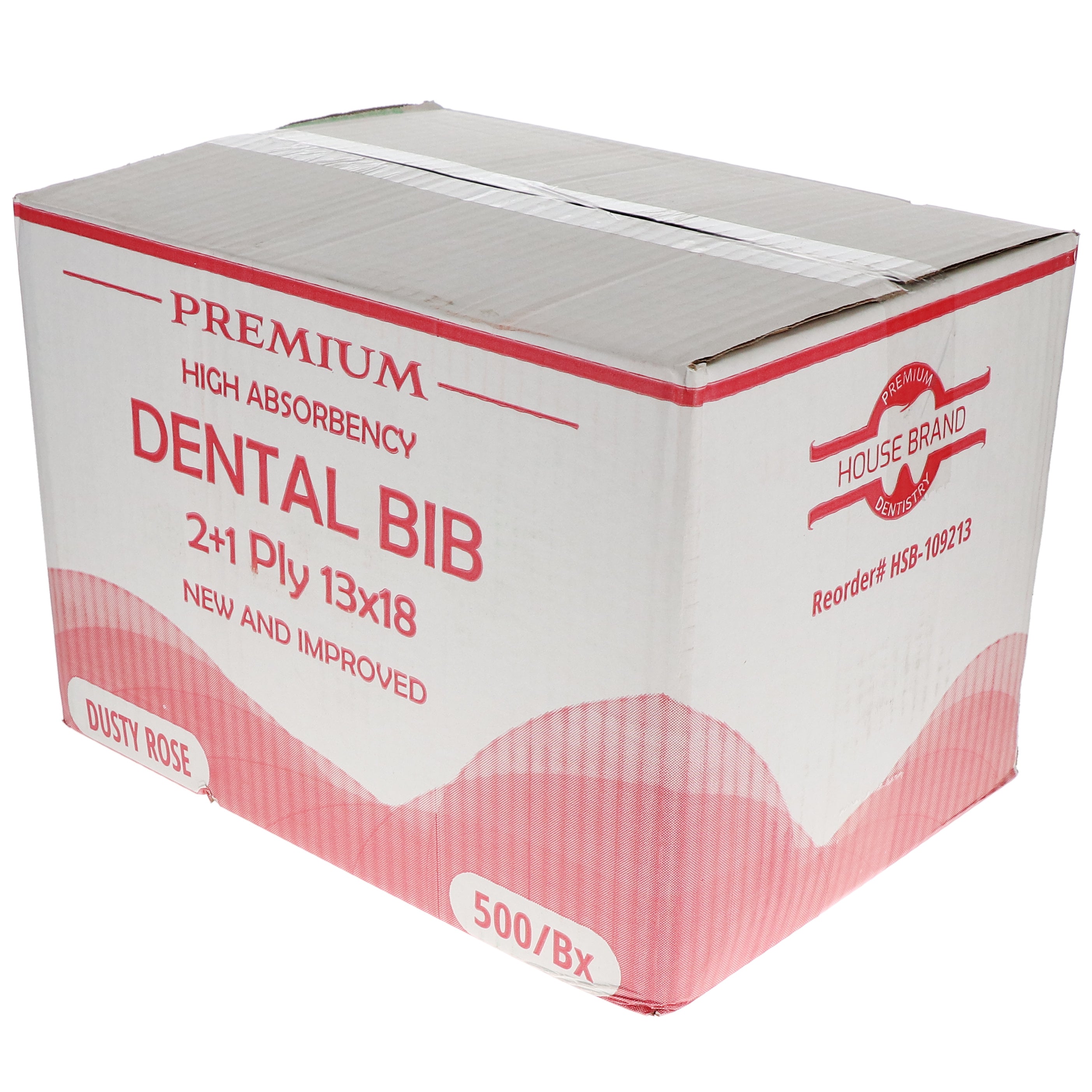 House Brand Dentistry 109213 Dental Patient Bibs 2+1 Ply 13 House Brand Dentistry 109213 Dental Patient Bibs 2+1 Ply 13